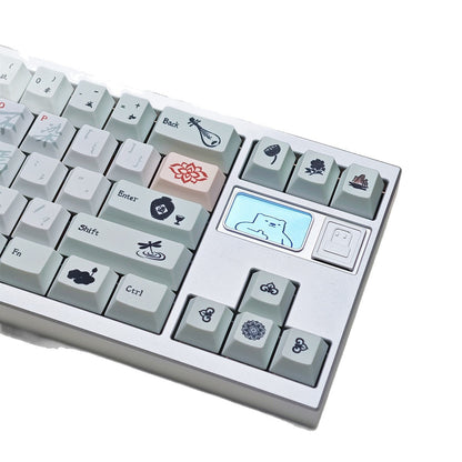 Crimson Brush Cherry Profile 1.7mm PBT 120+ Keys Keycaps Set