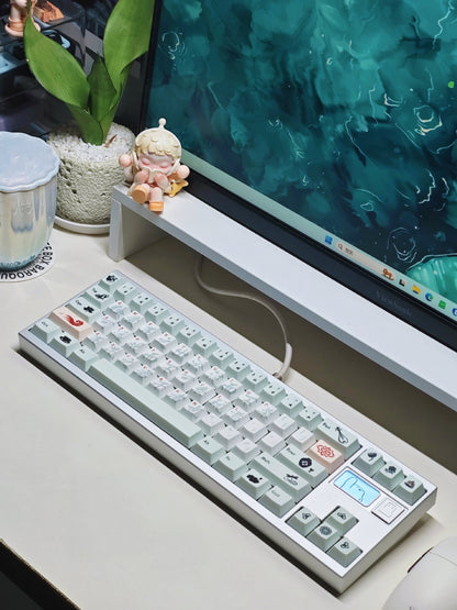 Crimson Brush Cherry Profile 1.7mm PBT 120+ Keys Keycaps Set