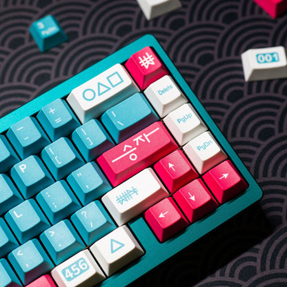 Squid Game Cherry Profile 1.7mm PBT 120+ Keys Keycaps Set