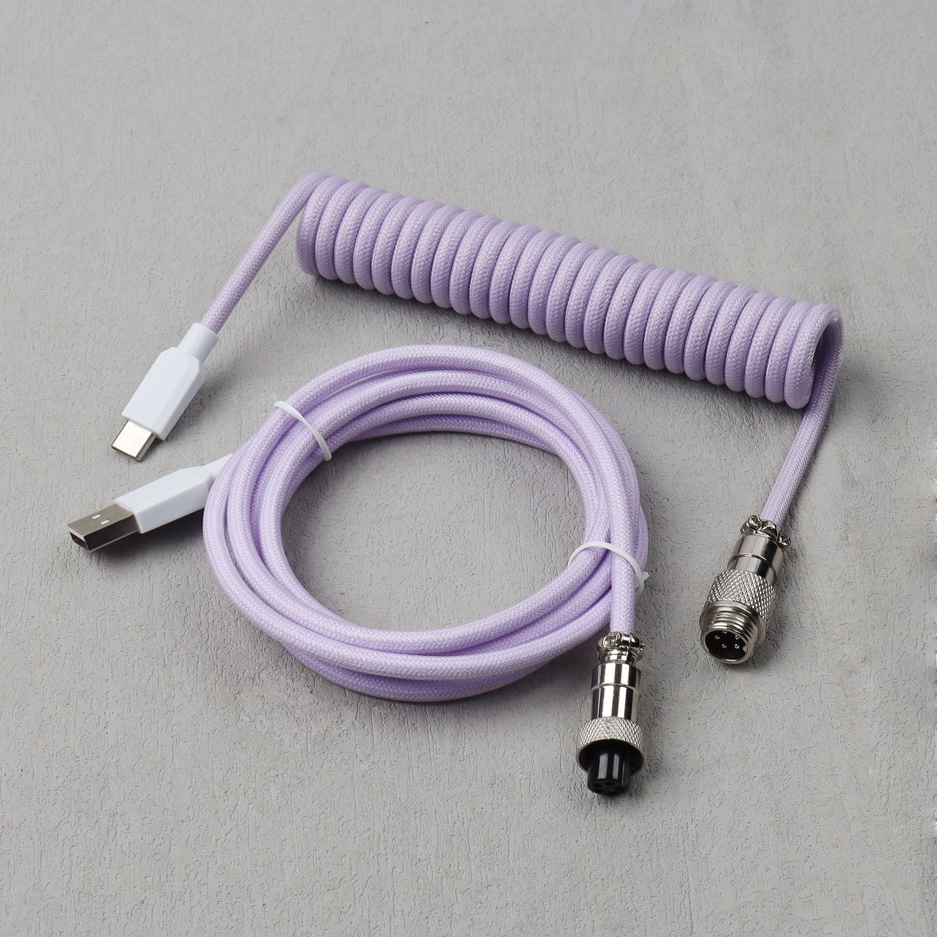 Light Purple Aviator Coiled Braided 8K Polling Supported Type-C Cable ...