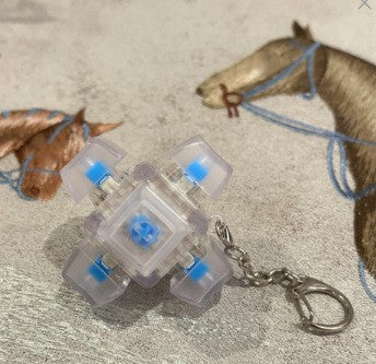 Cube Fidget Keychain with Mechanical Switch - 6 Key