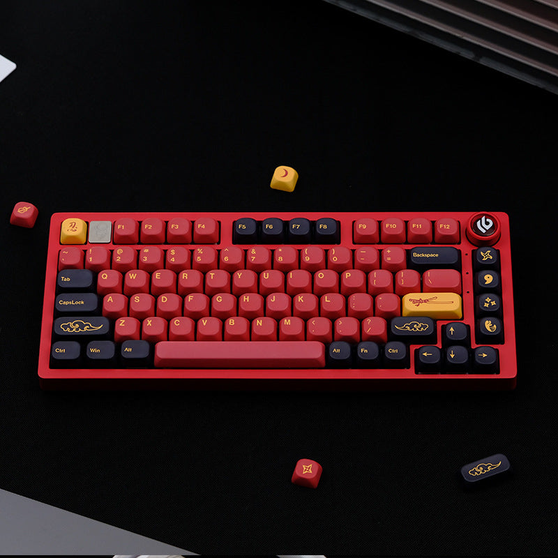 GMK Red Samurai PBT KOA Profile Keycaps Set