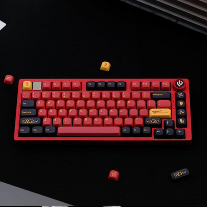 GMK Red Samurai PBT KOA Profile Keycaps Set