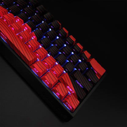 Red Wave Topographic PBT 120+  Keycaps Set