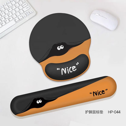 Peek-a-Boo Keyboard Mouse Wrist Rest