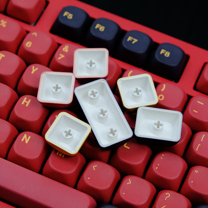 GMK Red Samurai PBT KOA Profile Keycaps Set
