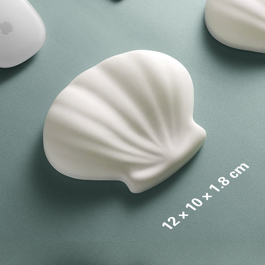 Silicone Filled Shell Shaped Keyboard Mouse Wrist Rest