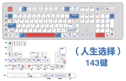 Career Cherry Profile 1.7mm PBT 120+ Keys Keycaps Set