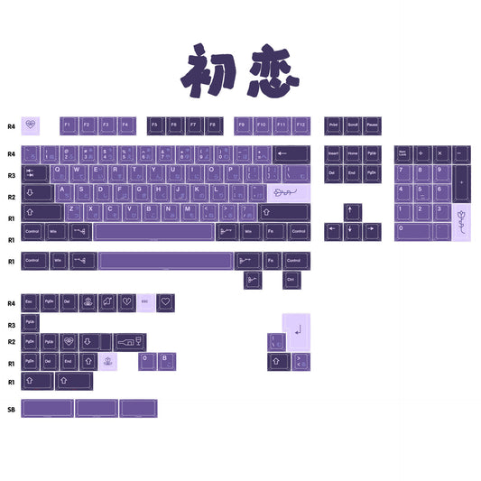 First Love Cherry Profile 1.7mm PBT 120+ Keys Keycaps Set