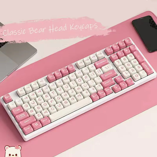 Pink Bear 122 Keys PBT Keycaps OEM
