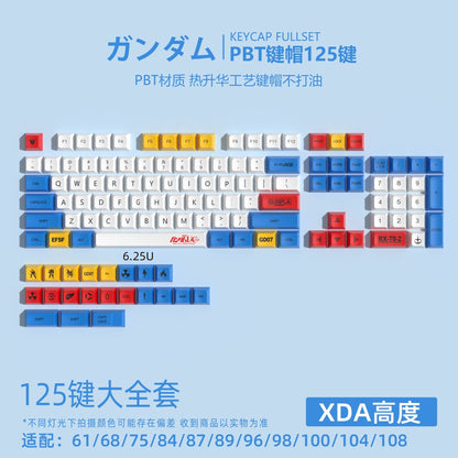 Gundam Cherry Profile 125 Keys PBT Keycaps Set