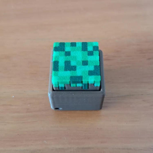 Minecraft Themed Switch Tester Keychain with Switch -Moss Block