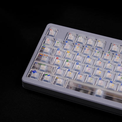 Super Nintendo Retro Transparent UV PC Keycaps Set - Clear