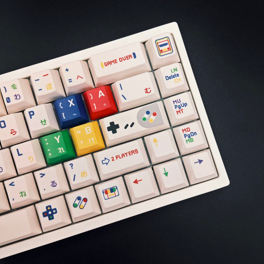 Super Nintendo Retro PBT 140 Keys Keycaps Set