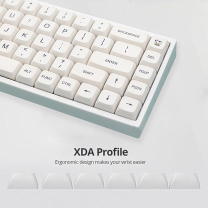 Minimal White XDA PBT Keycaps Set