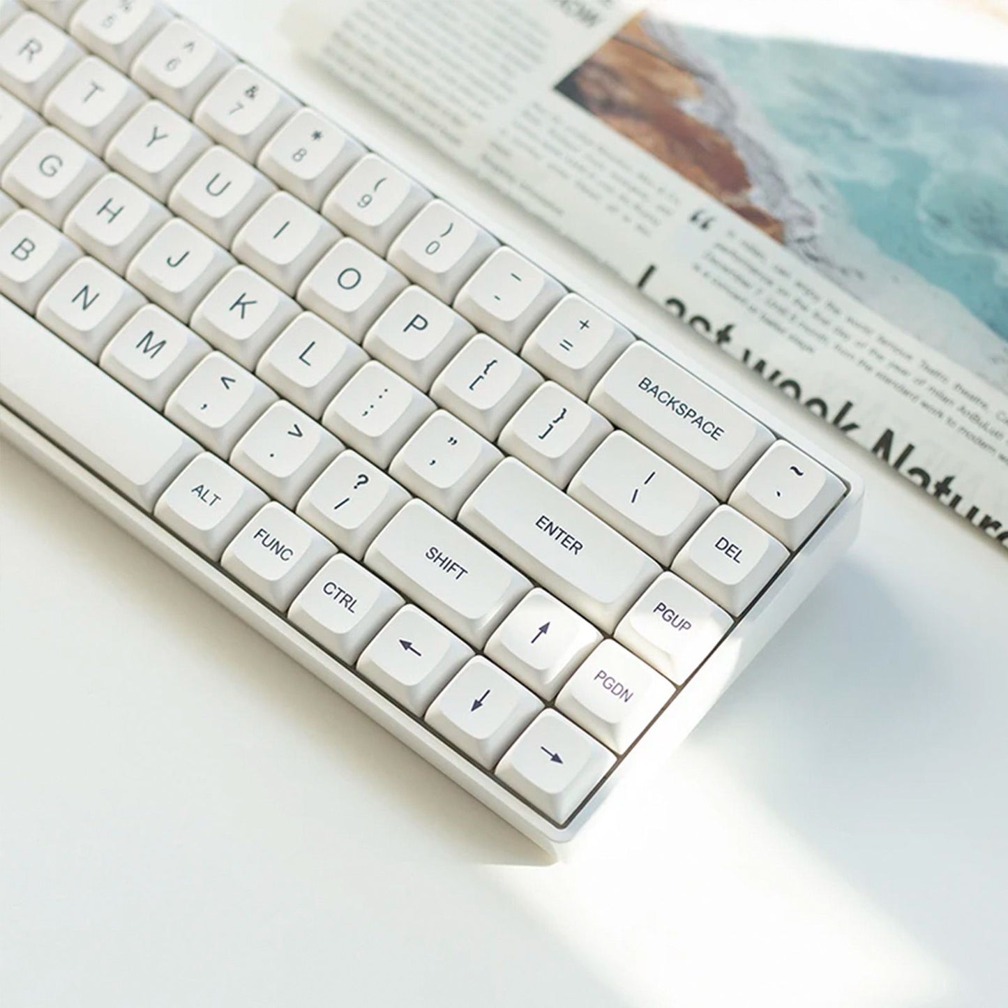 Minimal White XDA PBT Keycaps Set