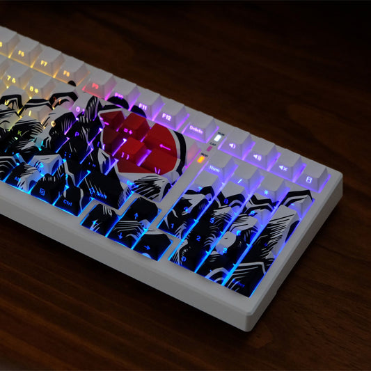 Akatsuki Cherry Profile Side Engraved PBT Keycaps Set