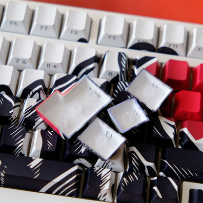 Akatsuki Cherry Profile Side Engraved PBT Keycaps Set
