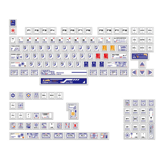 Mecha Core Cherry Profile 130+ Keys Keycaps Set (Canned)