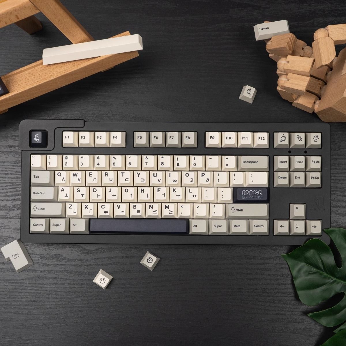 Retro Space Cherry Profile 120+ Keys Keycaps Set