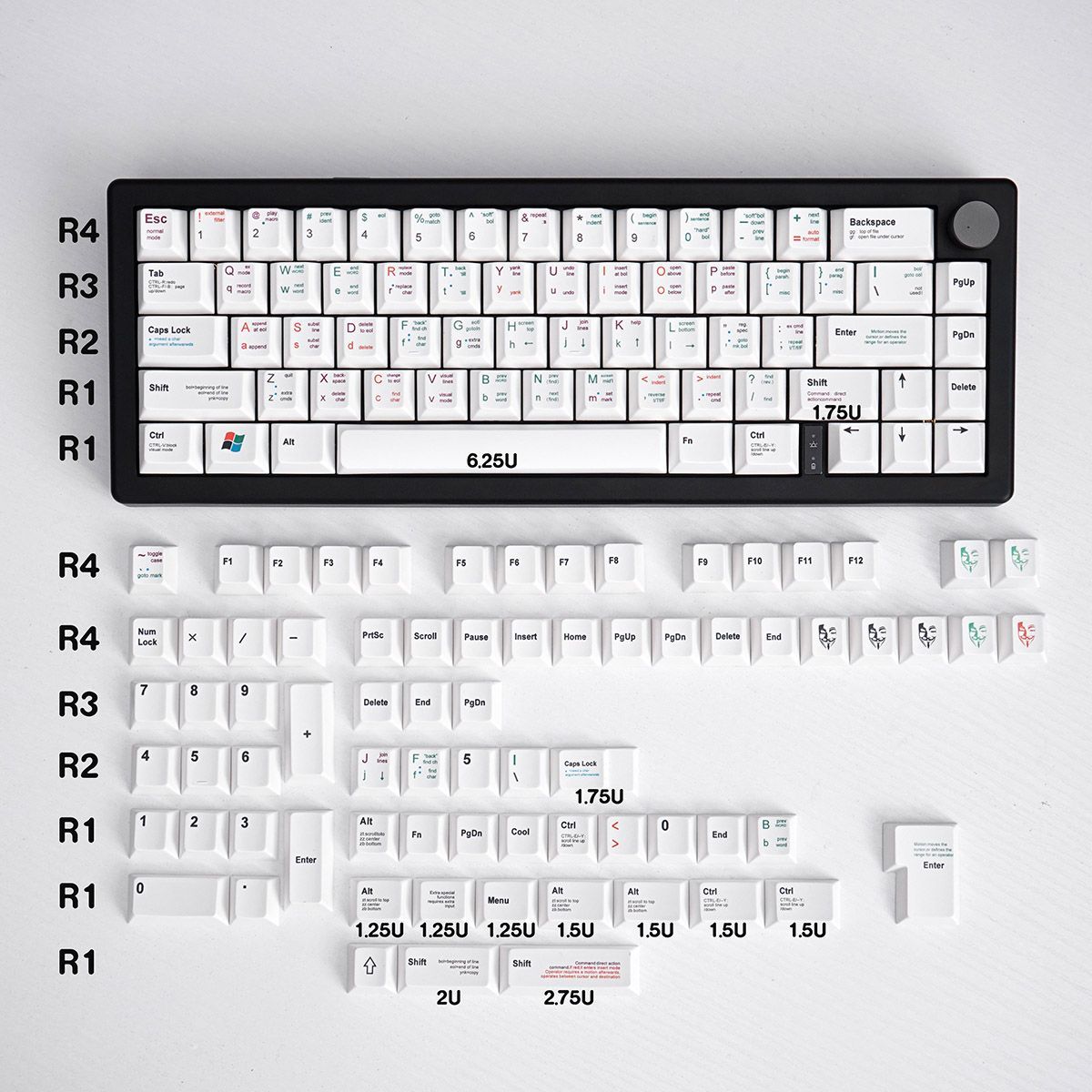 Programmer Cherry Profile 130+ Keys Keycaps Set