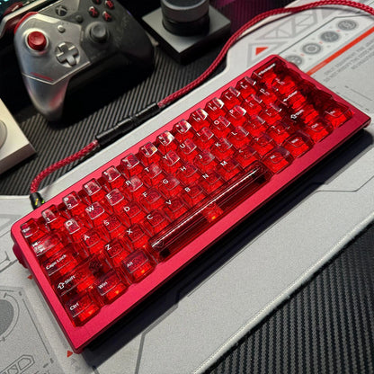 Red Transparent PC Cherry Profile 120+ Keys Keycaps Set