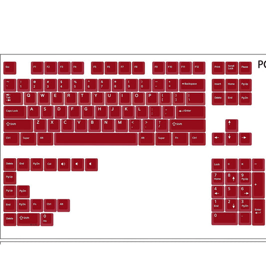 Red Transparent PC Cherry Profile 120+ Keys Keycaps Set
