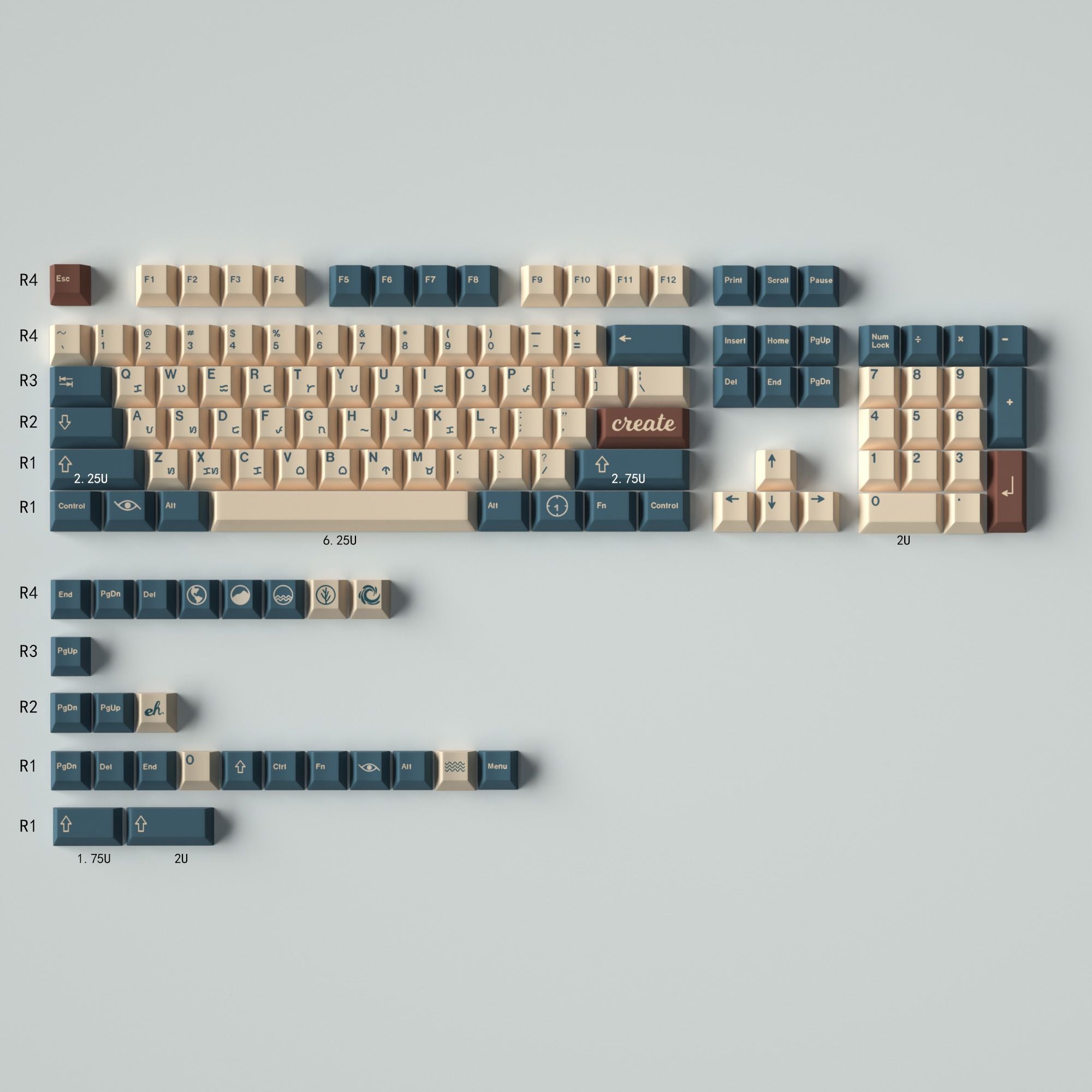 GMK Earth Tones Cherry Profile 120+ Keys Keycaps Set – FancyKeebs