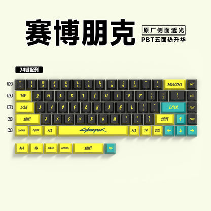 Cyberpunk Side Engraved 129 Keys Cherry