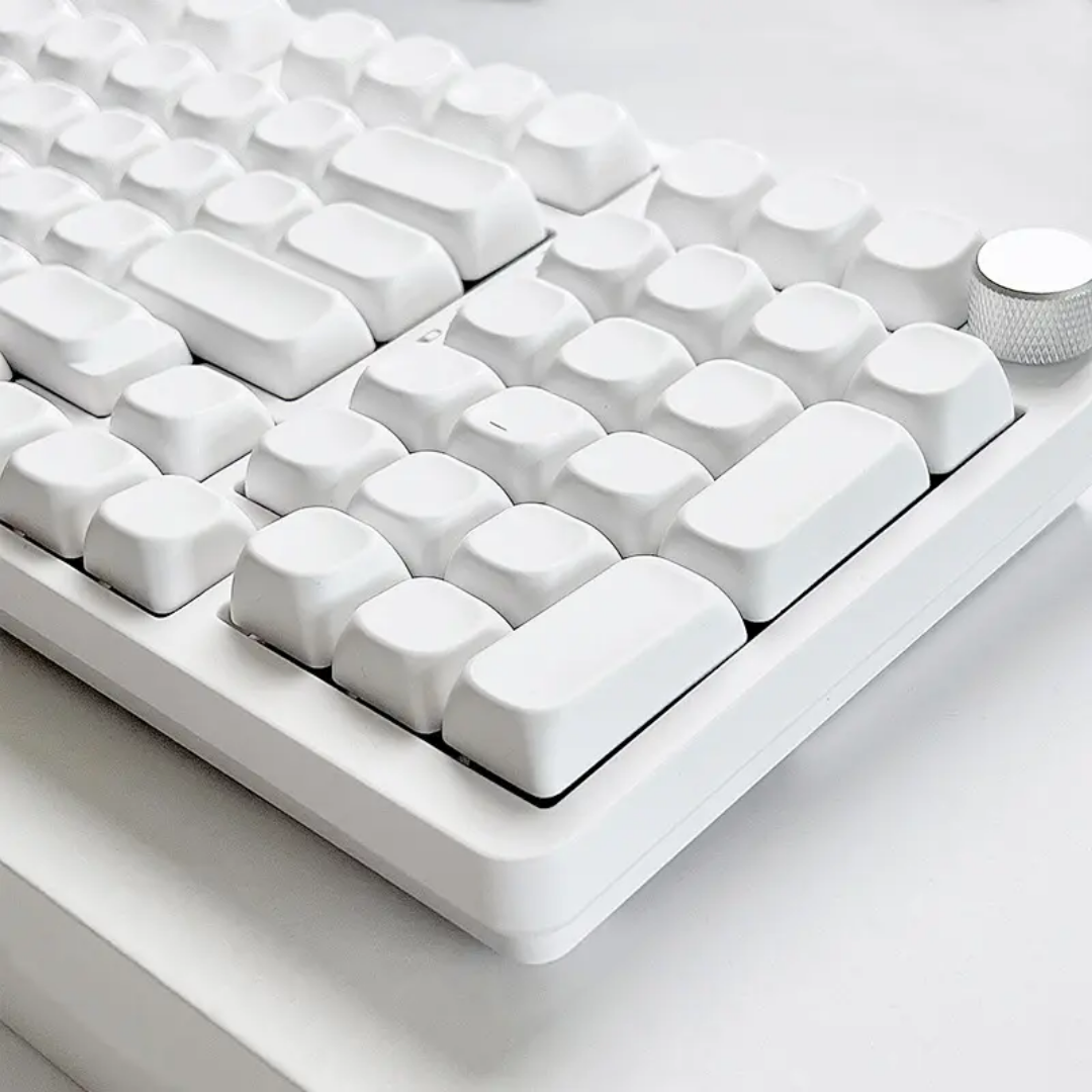 White Blank MOA Profile Keycaps Set