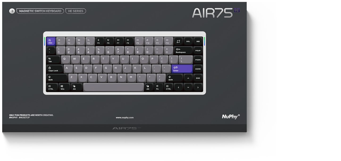 NuPhy Air75 HE  Magnetic Switch Gaming Keyboard