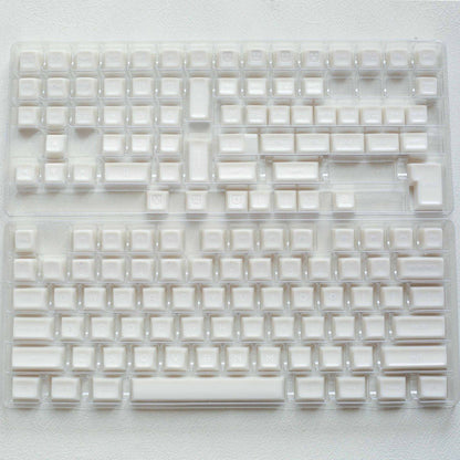 Kbdiy White Marble Semi Transparent SA Profile 120+ Keys PBT Keycaps Set