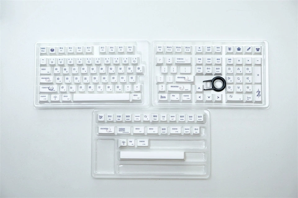 Zelda Purple on White 120+ Keys Cherry Keycaps Set
