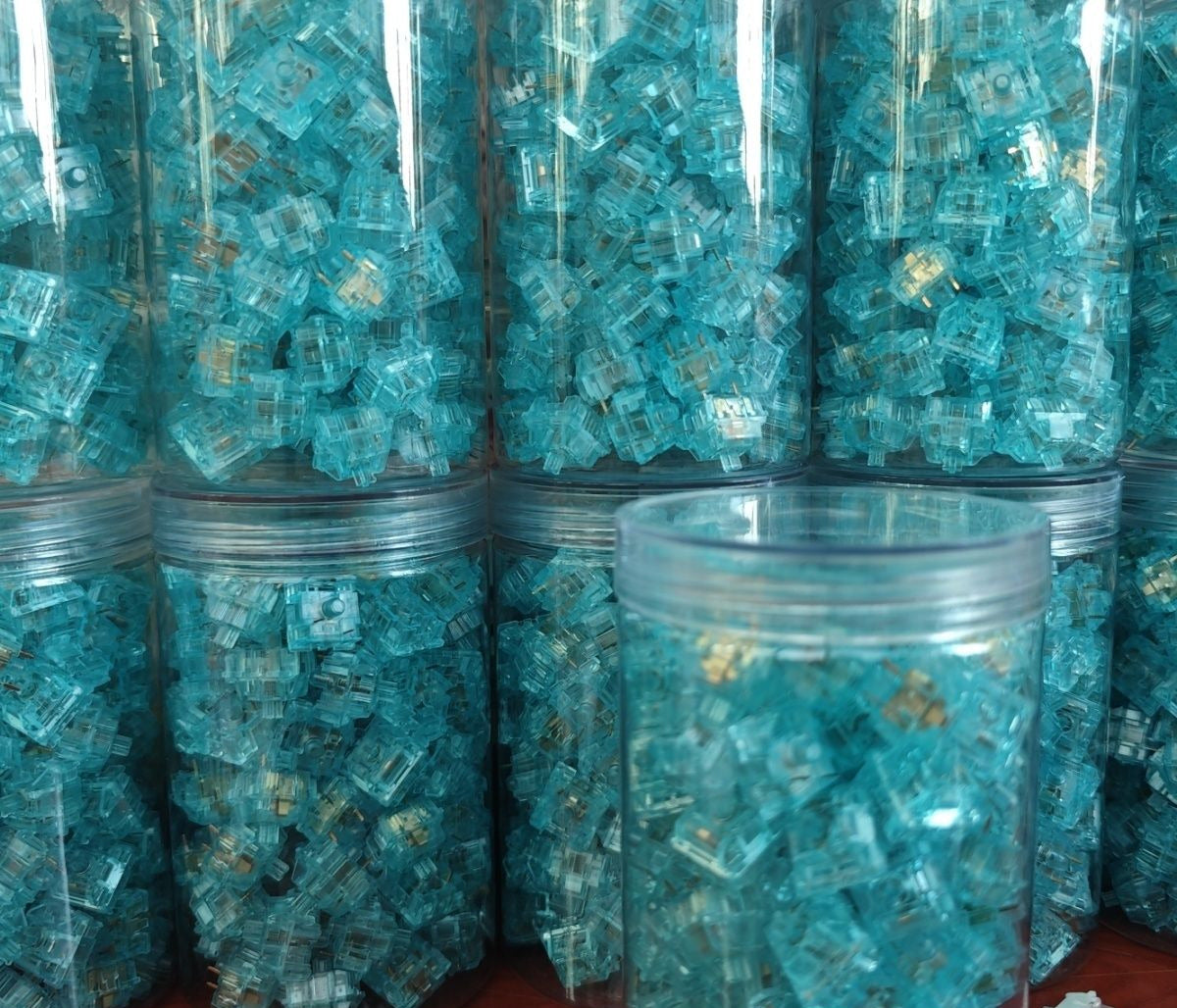 Akko CS Crystal Blue 3pin Linear Switch - 100Pcs