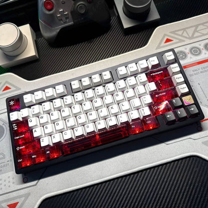 Red Transparent Keycaps - Set of 26 Keys
