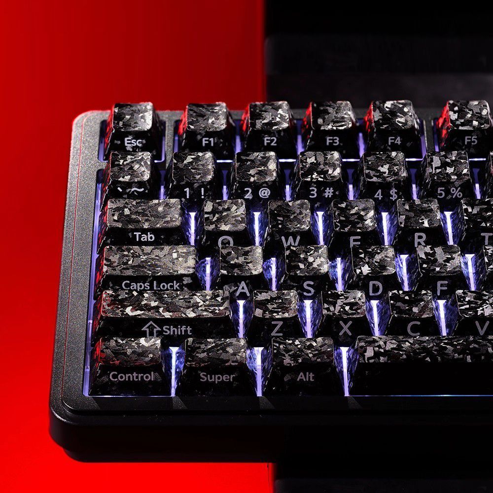 XVX Carbon Fiber 119 Keys Side Printed PC Keycaps Set