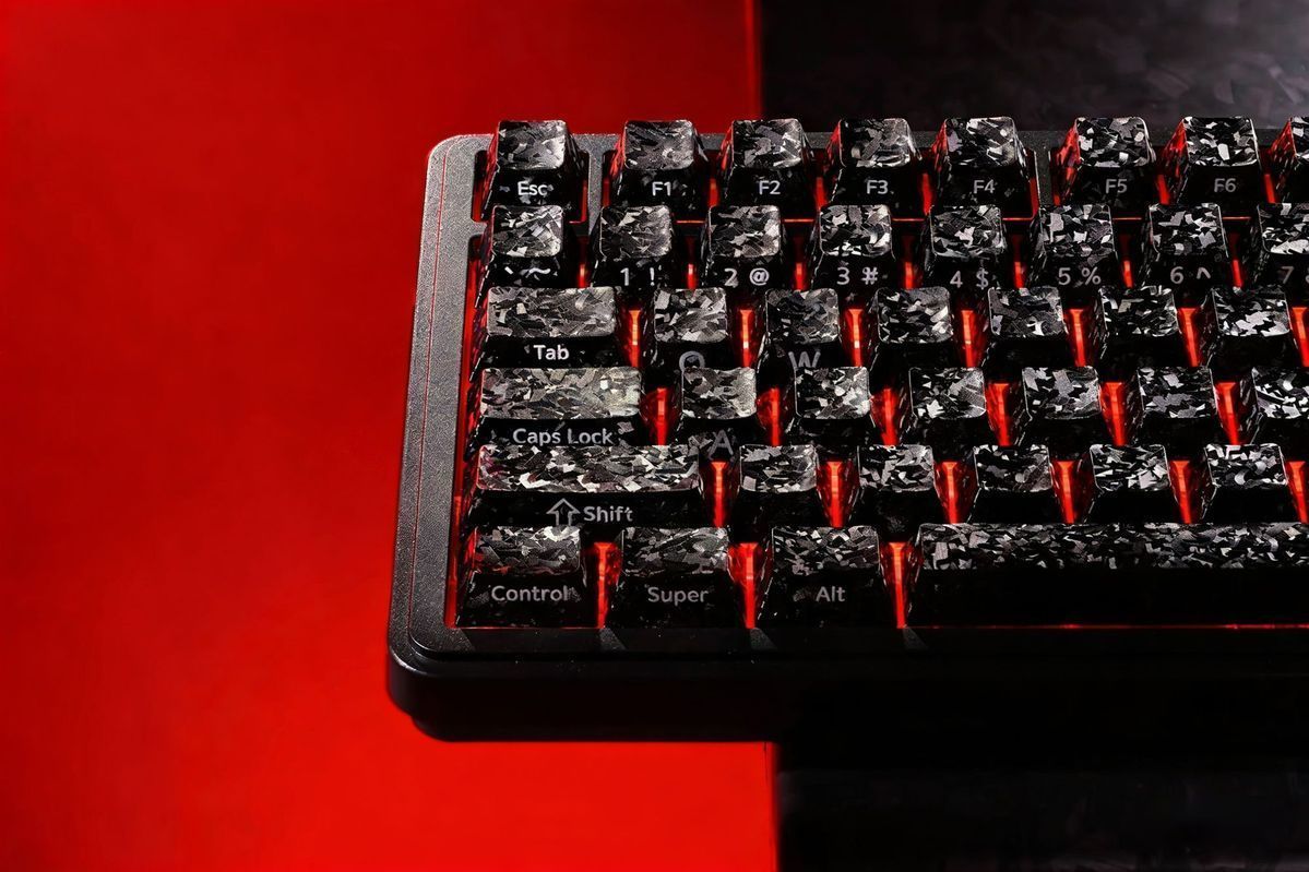 XVX Carbon Fiber 119 Keys Side Printed PC Keycaps Set