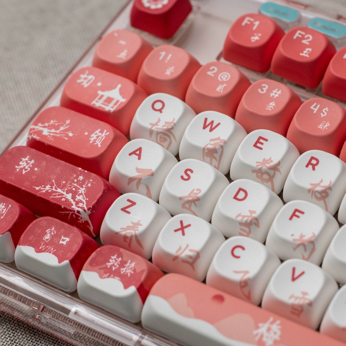 Zen Sakura MOA Profile PBT Keycaps Set