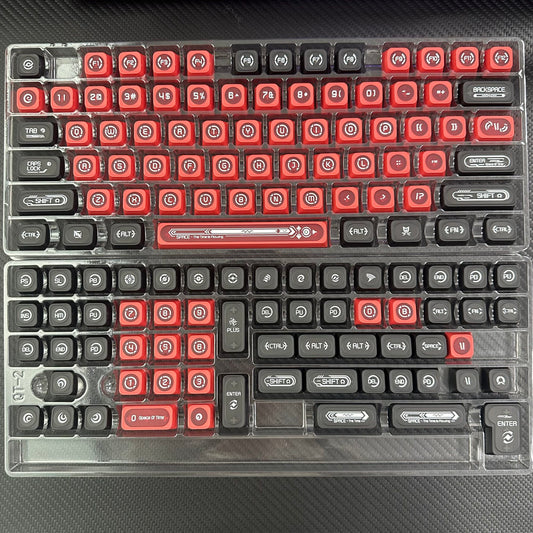 Red MAX Profile 2.0 PBT PC Shine-through Keycaps