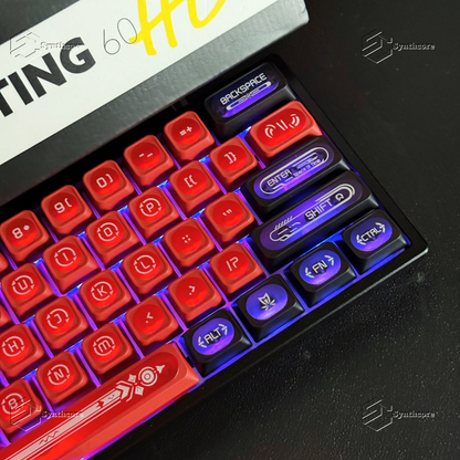 Red MAX Profile 2.0 PBT PC Shine-through Keycaps