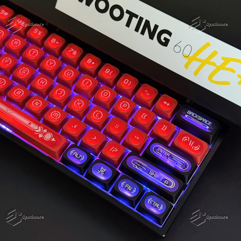 Red MAX Profile 2.0 PBT PC Shine-through Keycaps