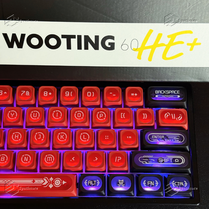 Red MAX Profile 2.0 PBT PC Shine-through Keycaps