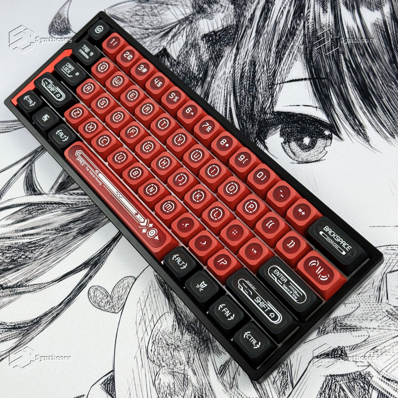 Red MAX Profile 2.0 PBT PC Shine-through Keycaps