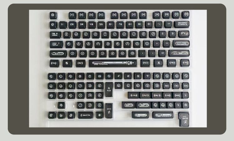 Black MAX Profile 2.0 PBT PC Shine-through Keycaps