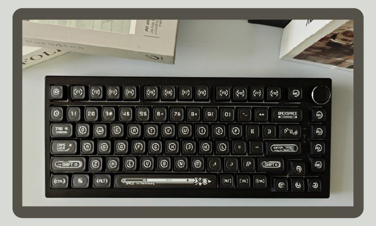 Black MAX Profile 2.0 PBT PC Shine-through Keycaps