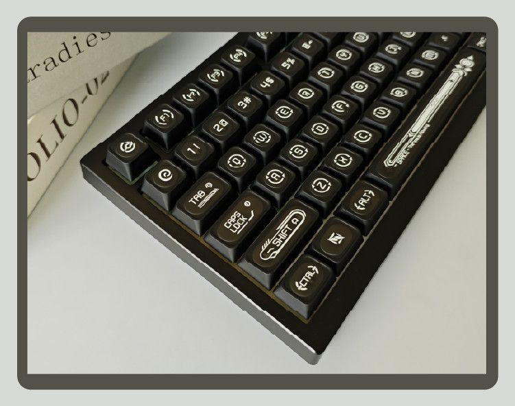 Black MAX Profile 2.0 PBT PC Shine-through Keycaps