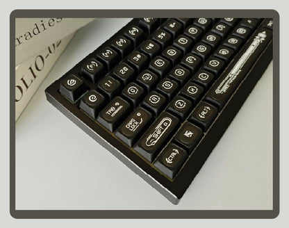 Black MAX Profile 2.0 PBT PC Shine-through Keycaps