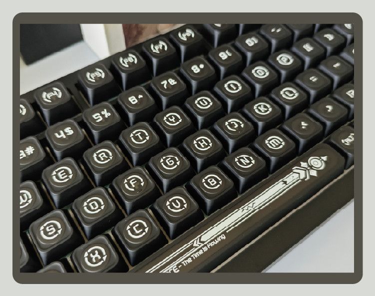 Black MAX Profile 2.0 PBT PC Shine-through Keycaps