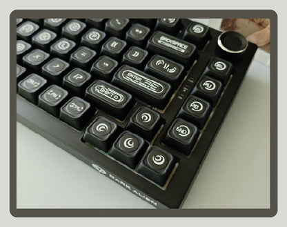 Black MAX Profile 2.0 PBT PC Shine-through Keycaps