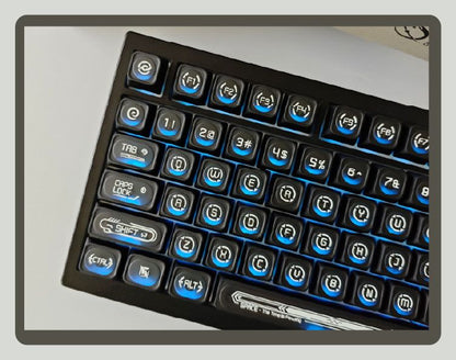 Black MAX Profile 2.0 PBT PC Shine-through Keycaps